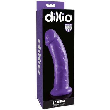 Dillio con base a ventosa viola ipoallergenico in gomma 20 cm